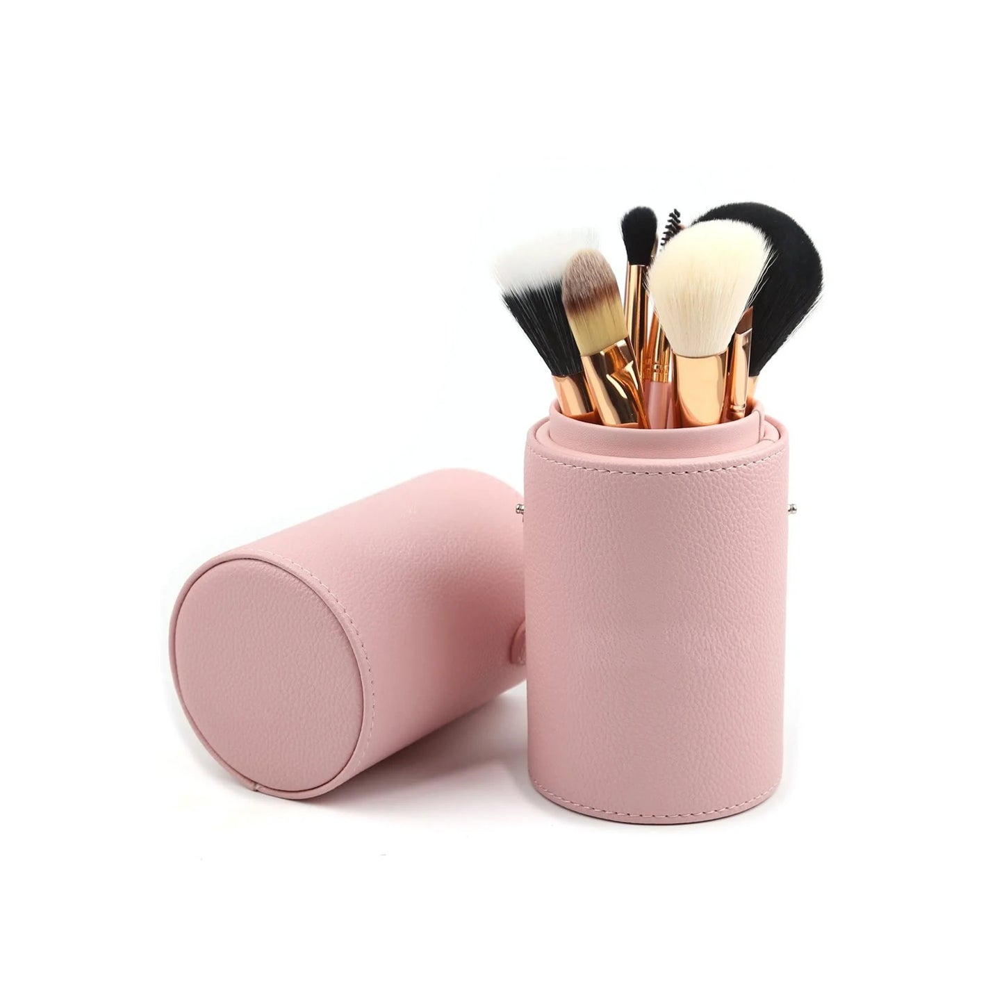 12 Pieces Premium Travel Makeup Brush Set  - Rose