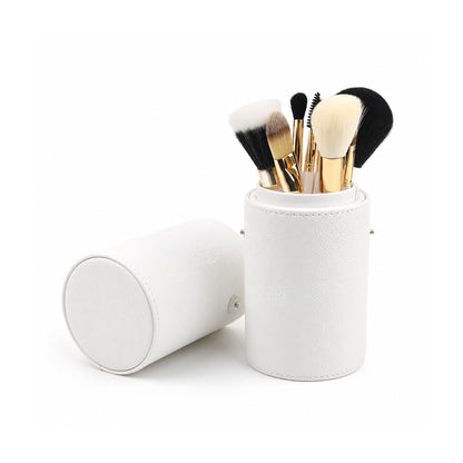 12 Pieces Premium Travel Makeup Brush Set  - White