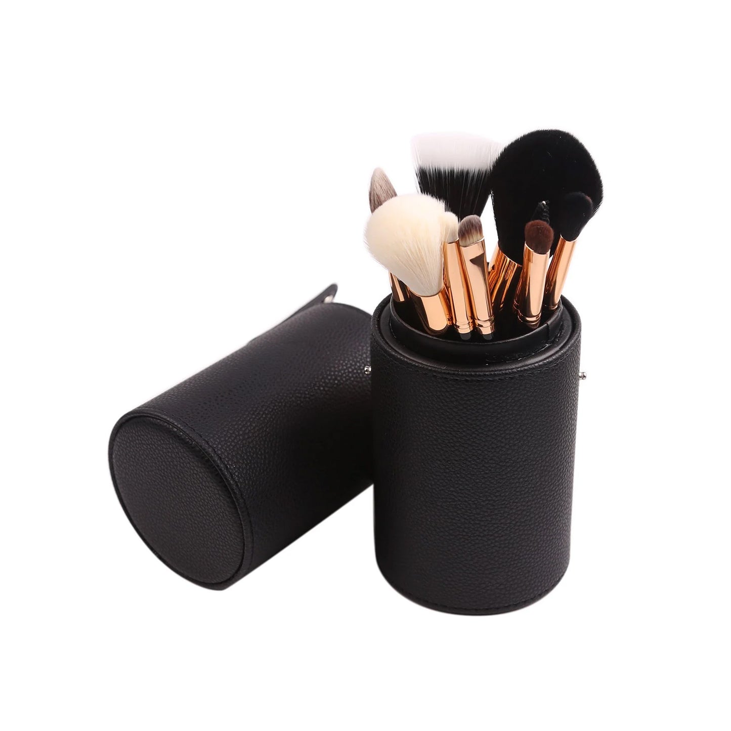 12 Pieces Premium Travel Makeup Brush Set  - Black